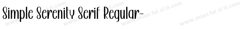 Simple Serenity Serif Regular字体转换